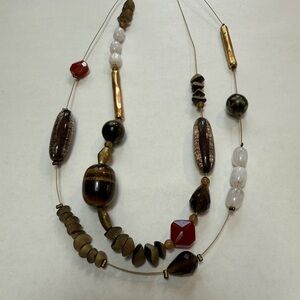 Chico's Brown and Gold Necklace  with Chic Style